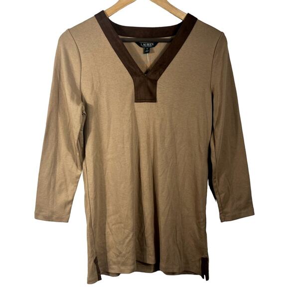 NWT Lauren Ralph Lauren 3/4 Sleeve Top Size Medium - Picture 1 of 9